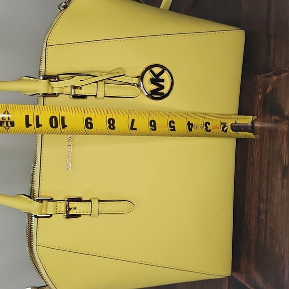 Michael Kors Yellow Satchel with Silver Hardware - Picture 5 of 12